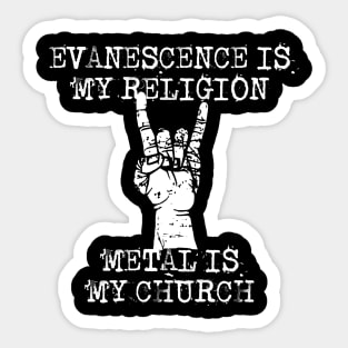 evanescence is my religion Sticker